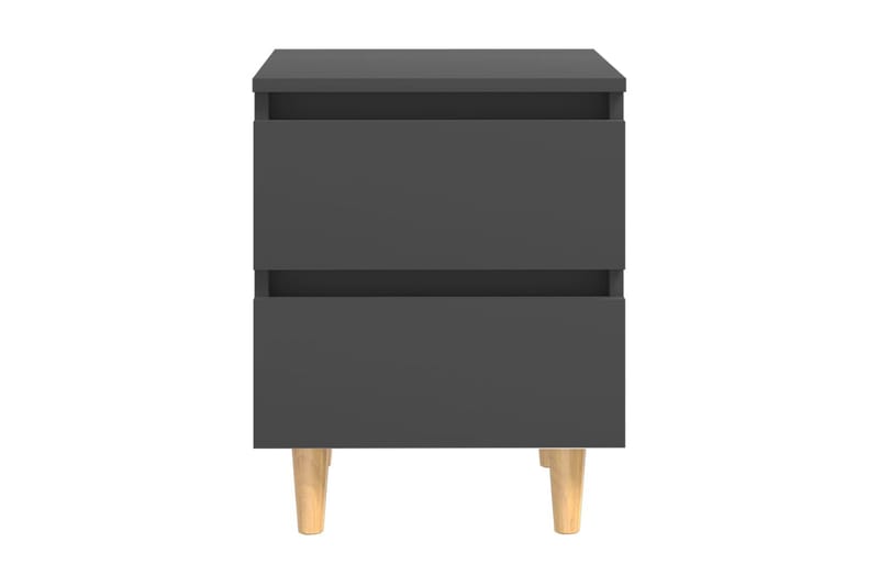 Sängbord med massiva furuben grå 40x35x50 cm - Grå - Möbler - Bord & matgrupper - Avlastningsbord - Sängbord & nattduksbord