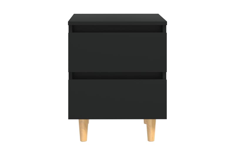 Sängbord med massiva furuben svart 40x35x50 cm - Svart - Möbler - Bord & matgrupper - Avlastningsbord - Sängbord & nattduksbord