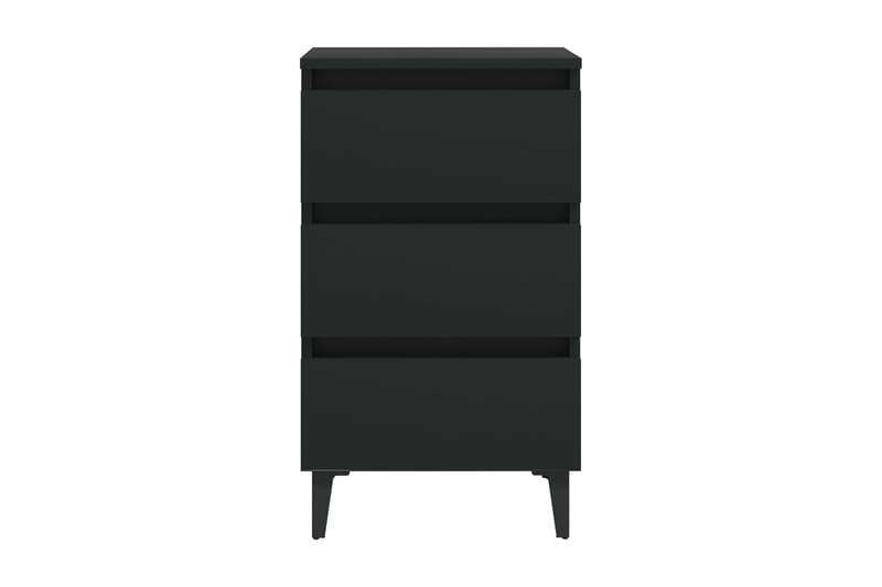 Sängbord med metallben 2 st svart 40x35x69 cm - Svart - Möbler - Bord & matgrupper - Avlastningsbord - Sängbord & nattduksbord