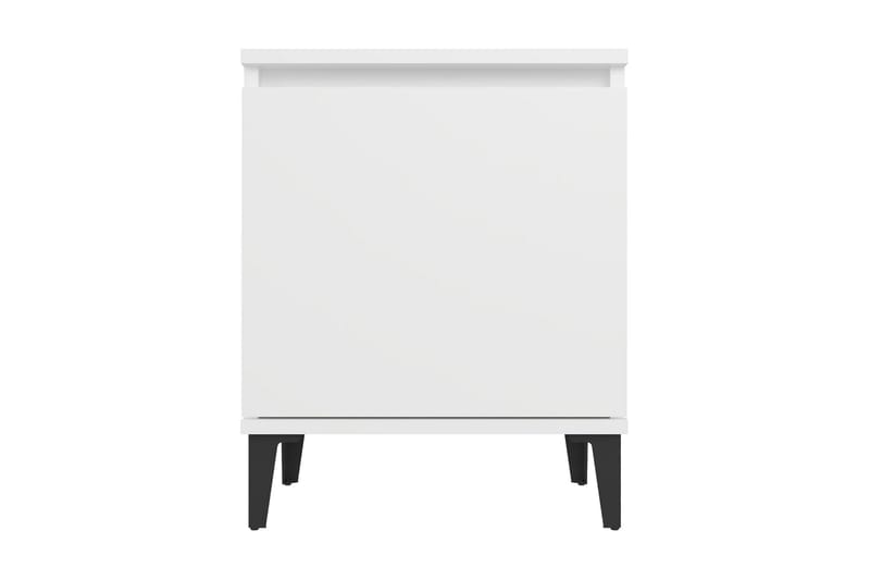 Sängbord med metallben 2 st vit 40x30x50 cm - Vit - Möbler - Bord & matgrupper - Avlastningsbord - Sängbord & nattduksbord