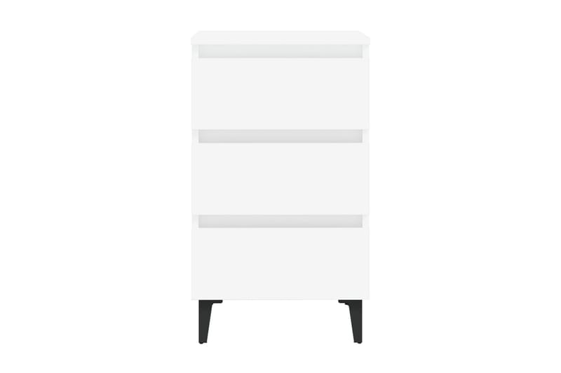 Sängbord med metallben 2 st vit 40x35x69 cm - Vit - Möbler - Bord & matgrupper - Avlastningsbord & sidobord - Sängbord & nattduksbord