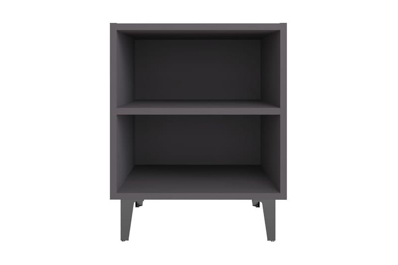 Sängbord med metallben grå 40x30x50 cm - Grå - Möbler - Bord & matgrupper - Avlastningsbord - Sängbord & nattduksbord