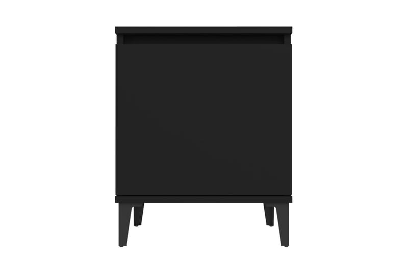 Sängbord med metallben svart 40x30x50 cm - Svart - Möbler - Bord & matgrupper - Avlastningsbord - Sängbord & nattduksbord