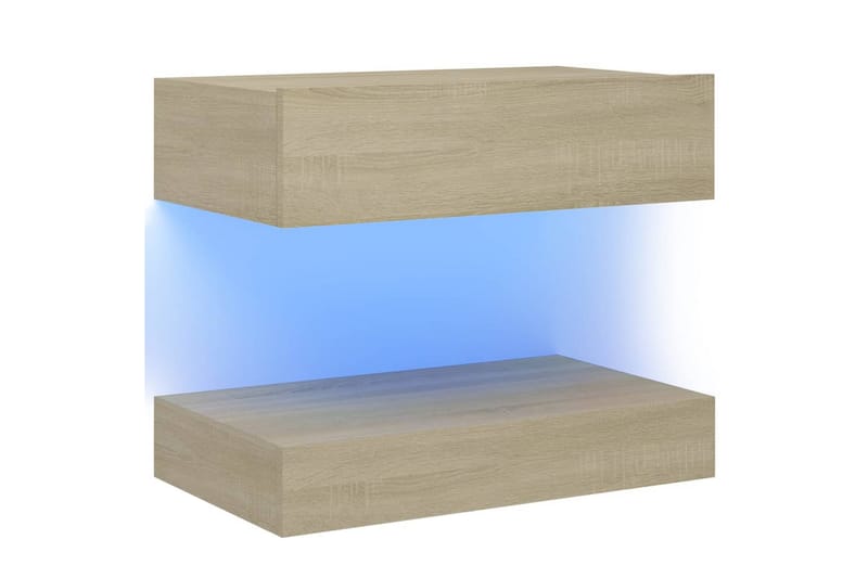 Sängbord sonoma-ek 60x35 cm spånskiva - Brun - Möbler - Bord & matgrupper - Avlastningsbord - Sängbord & nattduksbord