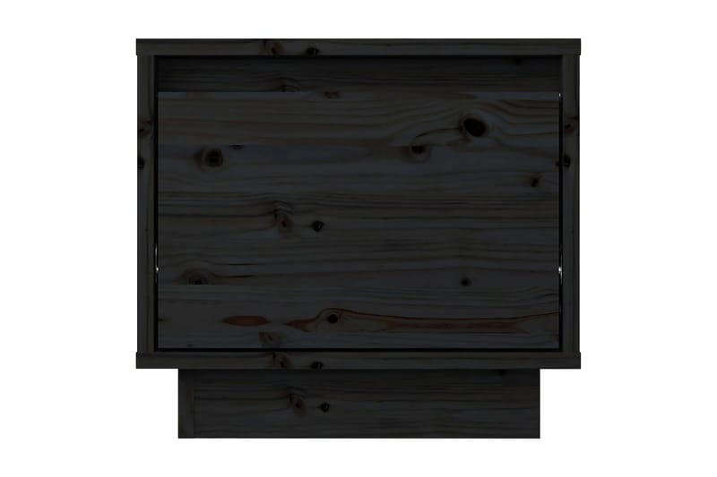Sängbord svart 35x34x32 cm massiv furu - Svart - Möbler - Bord & matgrupper - Avlastningsbord - Sängbord & nattduksbord