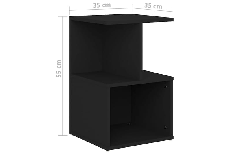 Sängbord svart 35x35x55 cm spånskiva - Svart - Möbler - Bord & matgrupper - Avlastningsbord - Sängbord & nattduksbord