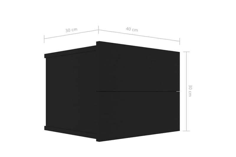 Sängbord svart 40x30x30 cm spånskiva - Svart - Möbler - Bord & matgrupper - Avlastningsbord - Sängbord & nattduksbord