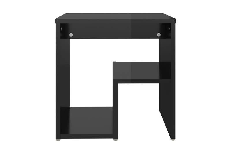 Sängbord svart högglans 40x30x40 cm spånskiva - Svart - Möbler - Bord & matgrupper - Avlastningsbord - Sängbord & nattduksbord