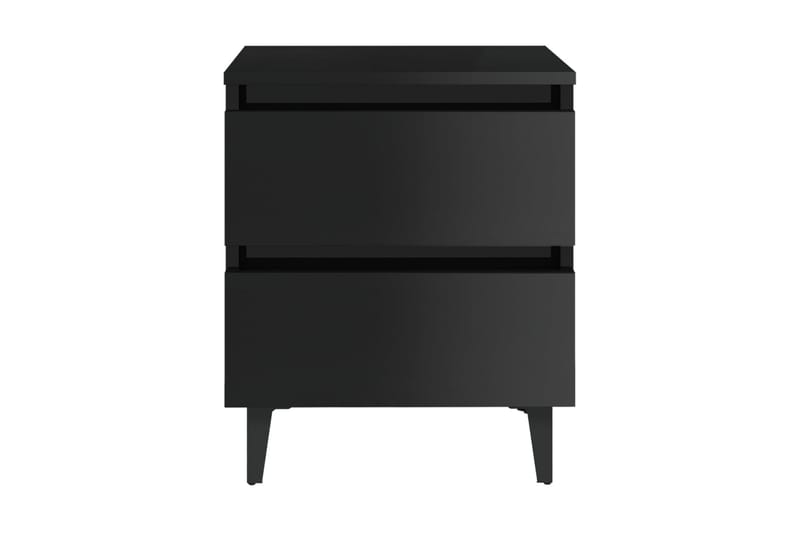 Sängbord svart högglans 40x35x50 cm spånskiva - Svart - Förvaring - Förvaringsmöbler - Sideboard & skänk