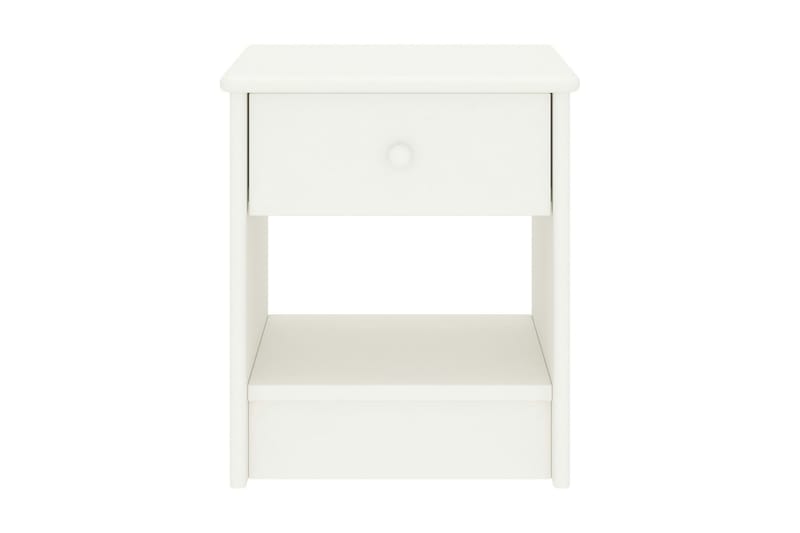 Sängbord vit 35x30x40 cm massiv furu - Vit - Möbler - Bord & matgrupper - Avlastningsbord - Sängbord & nattduksbord
