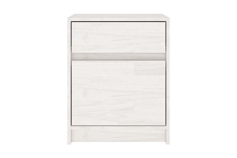 Sängbord vit 40x31x50 cm massiv furu - Vit - Möbler - Bord & matgrupper - Avlastningsbord - Sängbord & nattduksbord