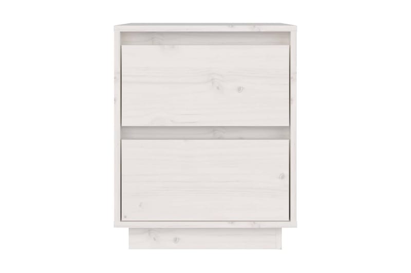 Sängbord vit 40x35x50 cm massiv furu - Vit - Möbler - Bord & matgrupper - Avlastningsbord - Sängbord & nattduksbord