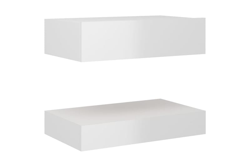 Sängbord vit högglans 60x35 cm spånskiva - Vit - Möbler - Bord & matgrupper - Avlastningsbord - Sängbord & nattduksbord