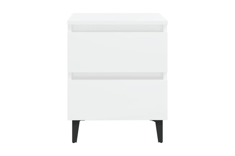 Sängbord vit höglans 40x35x50 cm spånskiva - Vit - Möbler - Bord & matgrupper - Avlastningsbord - Sängbord & nattduksbord