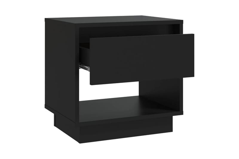 Sängskåp svart 45x34x44 cm spånskiva - Svart - Möbler - Bord & matgrupper - Avlastningsbord - Sängbord & nattduksbord