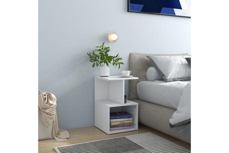 Sidoskåp vit 35x35x55 cm spånskiva - Vit - Möbler - Bord & matgrupper - Avlastningsbord & sidobord - Sängbord & nattduksbord