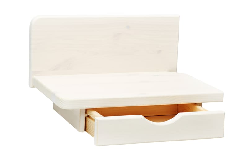 Sorne Sängbord 39 cm Höger Vägghängd med Förvaring Hylla - Vit - Möbler - Bord & matgrupper - Avlastningsbord - Sängbord & nattduksbord