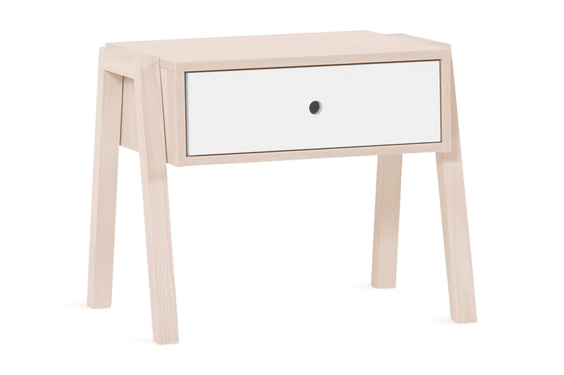 Spot Sängbord 58 cm med Förvaring Låda Natur/Vit - VOX - Möbler - Bord & matgrupper - Avlastningsbord - Sängbord & nattduksbord