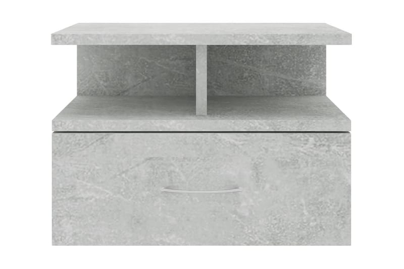Svävande sängbord 2 st betonggrå 40x31x27 cm spånskiva - Grå - Möbler - Bord & matgrupper - Avlastningsbord - Sängbord & nattduksbord