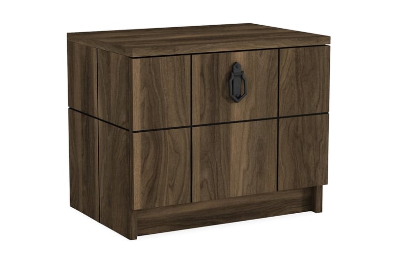Tera Home Sängbord 49 cm med Förvaring Lucka - Valnötsbrun - Möbler - Bord & matgrupper - Avlastningsbord - Sängbord & nattduksbord