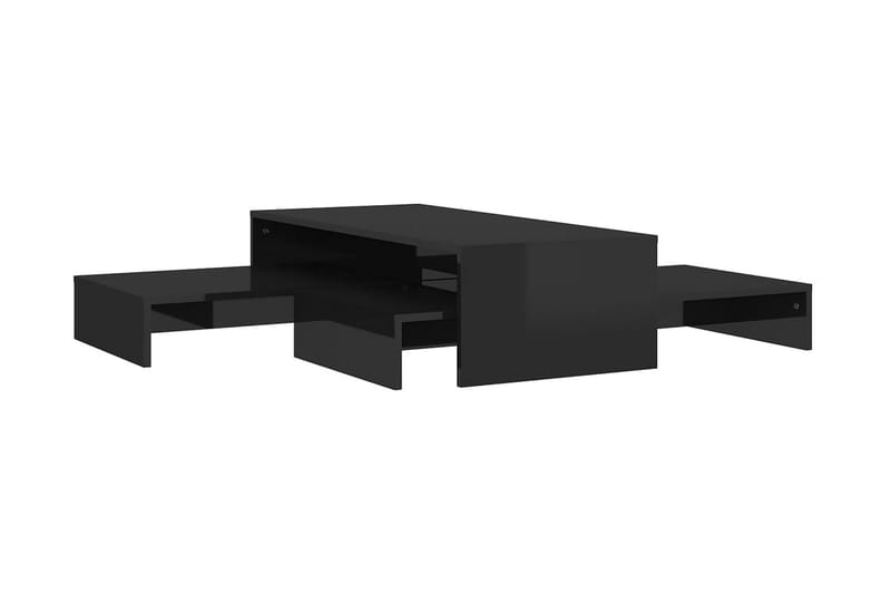 Satsbord svart högglans 100x100x26,5 cm - Svart - Möbler - Bord & matgrupper - Soffbord