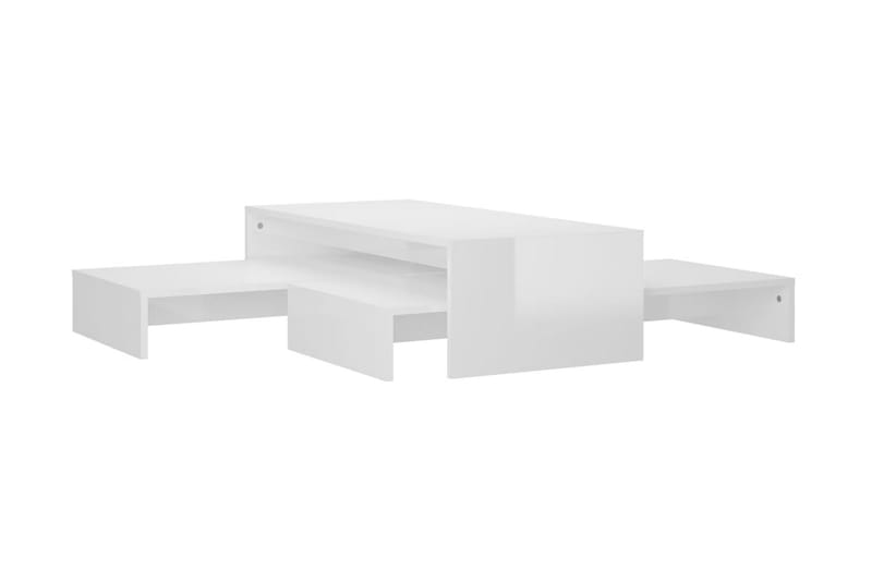 Satsbord vit högglans 100x100x26,5 cm - Vit - Möbler - Bord & matgrupper - Soffbord