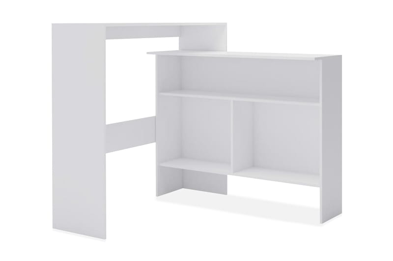 Barbord med 2 bordsskivor vit 130x40x120 cm - Vit - Möbler - Bord & matgrupper - Barbord & ståbord