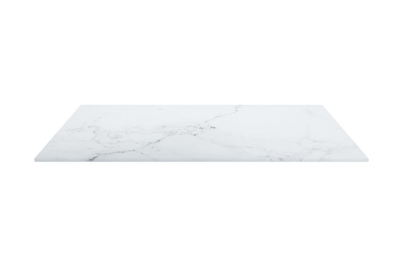Bordsskiva vit 60x60 cm 6 mm härdat glas med marmortextur - Vit - Möbler - Bord & matgrupper - Bordstillbehör - Bordsben