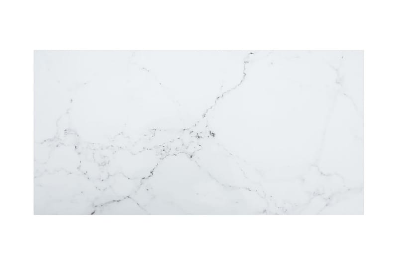 Bordsskiva vit 100x50 cm 6 mm härdat glas med marmortextur - Vit - Möbler - Bord & matgrupper - Bordstillbehör - Bordsskiva