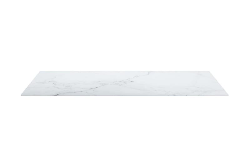 Bordsskiva vit 100x62 cm 8 mm härdat glas med marmortextur - Vit - Möbler - Bord & matgrupper - Bordstillbehör - Bordsskiva