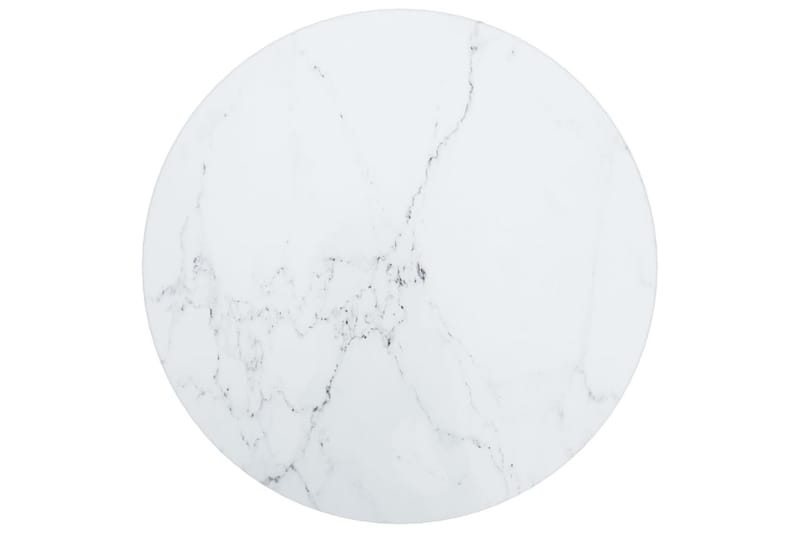 Bordsskiva vit Ã˜30x0,8 cm härdat glas med marmortextur - Vit - Möbler - Bord & matgrupper - Bordstillbehör - Bordsskiva