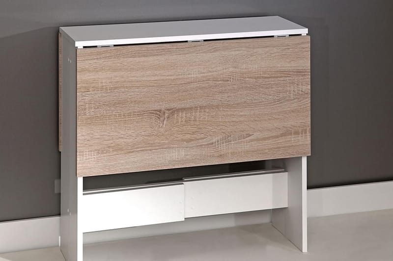Carlini Matbord 67 cm - Ek/Vit - Möbler - Bord & matgrupper - Klaffbord & Hopfällbart bord