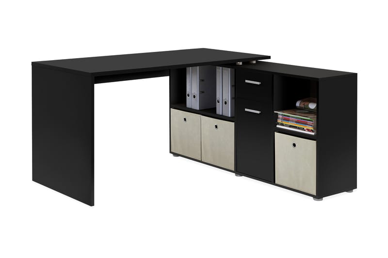 Aizman Hörnskrivbord 136 cm - Svart - Möbler - Bord & matgrupper - Kontorsbord - Skrivbord - Hörnskrivbord