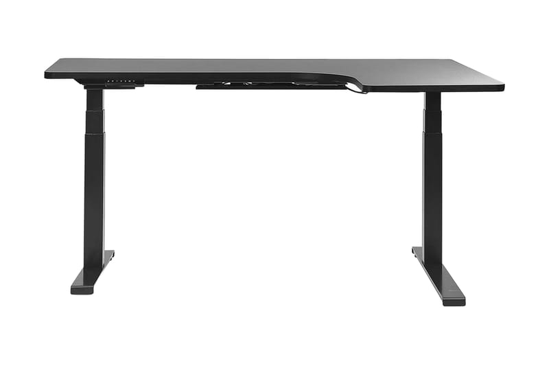 Belluton Hörnskrivbord 160 cm Höger Elektriskt Justerbart - Svart - Möbler - Bord & matgrupper - Kontorsbord - Skrivbord - Hörnskrivbord