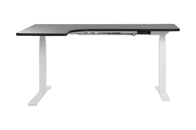 Belluton Hörnskrivbord 160 cm Vänster Elektriskt Justerbart - Svart - Möbler - Bord & matgrupper - Kontorsbord - Skrivbord - Hörnskrivbord
