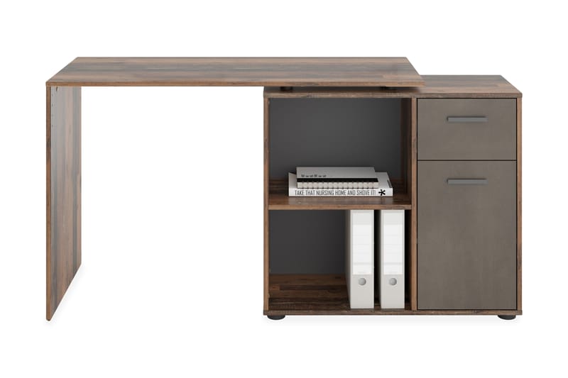 Colatosti Hörnskrivbord 117 cm med Förvaring - Mörkbrun - Möbler - Bord & matgrupper - Kontorsbord - Skrivbord - Hörnskrivbord