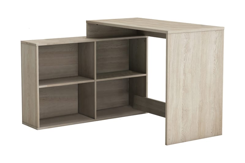 Corner Hörnskrivbord 112 cm med Förvaring Hyllor - Ek - Möbler - Bord & matgrupper - Kontorsbord - Skrivbord - Hörnskrivbord
