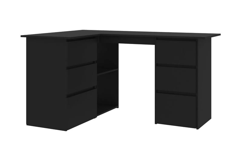 Hörnskrivbord svart 145x100x76 cm spånskiva - Svart - Möbler - Bord & matgrupper - Kontorsbord - Skrivbord