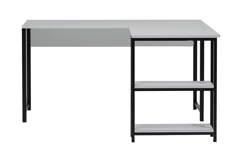 Kaynarca Hörnskrivbord 140 cm med Förvaring Hyllor - Vit/Svart - Möbler - Bord & matgrupper - Kontorsbord - Skrivbord - Hörnskrivbord