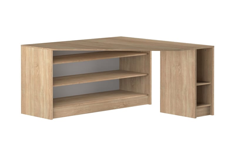 Kube Hörnskrivbord 94 cm med Hyllor - Ek - Möbler - Bord & matgrupper - Kontorsbord - Skrivbord - Hörnskrivbord