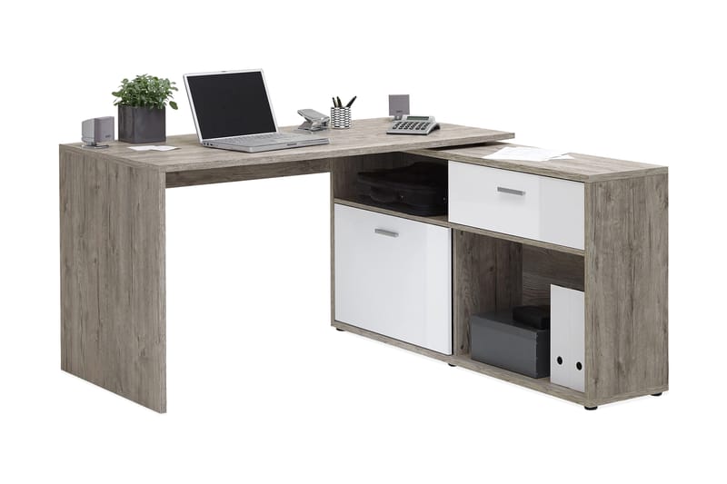 Mamoru Hörnskrivbord Sandek/Vit - Möbler - Möbelset - Möbelset för kontor