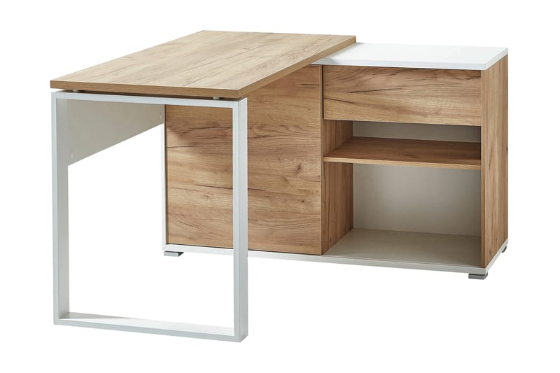 Rosalie Hörnskrivbord 120 cm - Vit/ek - Möbler - Bord & matgrupper - Kontorsbord - Skrivbord - Hörnskrivbord