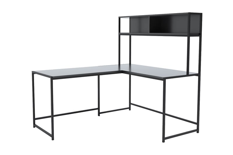 Sarisu Hörnskrivbord 154 cm med Förvaring Hyllor - Svart - Möbler - Bord & matgrupper - Kontorsbord - Skrivbord - Hörnskrivbord