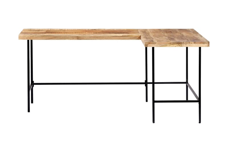 Skrivbord 180x120x76 cm massivt mangoträ - Brun - Möbler - Bord & matgrupper - Kontorsbord - Skrivbord - Hörnskrivbord