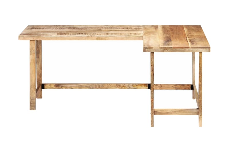 Skrivbord 180x120x76 cm massivt mangoträ - Brun - Möbler - Bord & matgrupper - Kontorsbord - Skrivbord - Hörnskrivbord