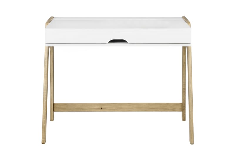 Aldors Skrivbord 94 cm med Förvaring - Vit/Natur - Möbler - Bord & matgrupper - Kontorsbord - Skrivbord