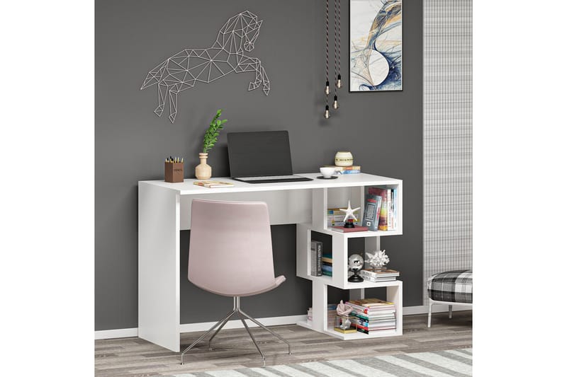 Alfered Skrivbord 110 cm - Vit - Möbler - Bord & matgrupper - Kontorsbord - Skrivbord