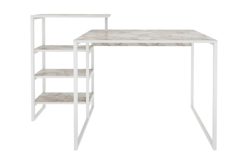 Andifli Skrivbord 60x76,8x133 cm med förvaring - Vit - Möbler - Bord & matgrupper - Kontorsbord - Skrivbord