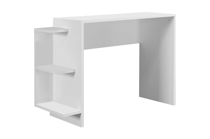 Asillane Skrivbord 104 cm med Förvaring Sidohyllor - Vit - Möbler - Bord & matgrupper - Avlastningsbord - Brickbord & småbord