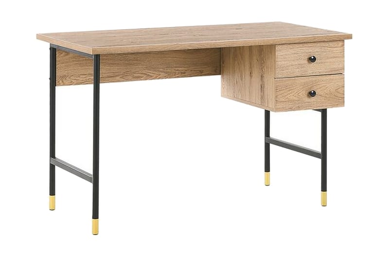Assaria Skrivbord 120 cm med Förvaring 2 Lådor - Ljust Trä - Möbler - Bord & matgrupper - Kontorsbord - Skrivbord